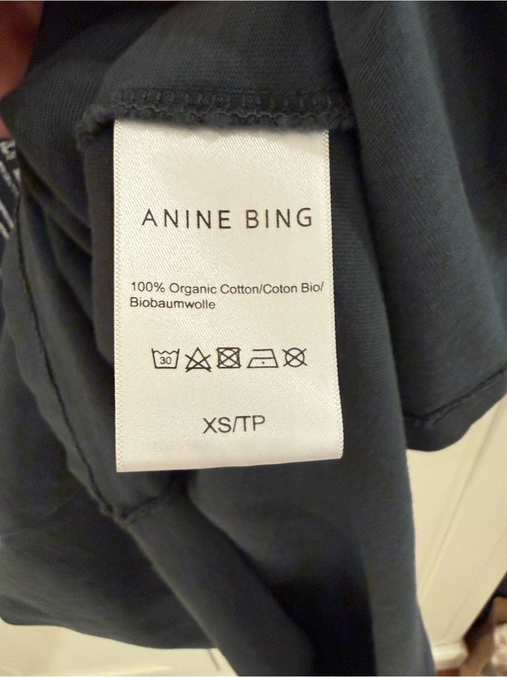 Anine Bing Vintage-Style Graphic Tee in Charcoal Gray - Picture 4 of 5